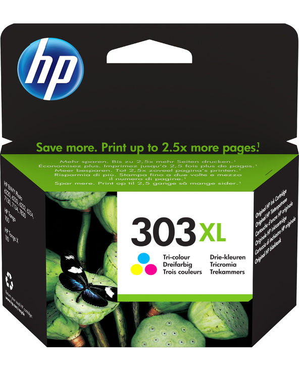HP Cartouche d’encre trois couleurs 303XL grande capacité authentique