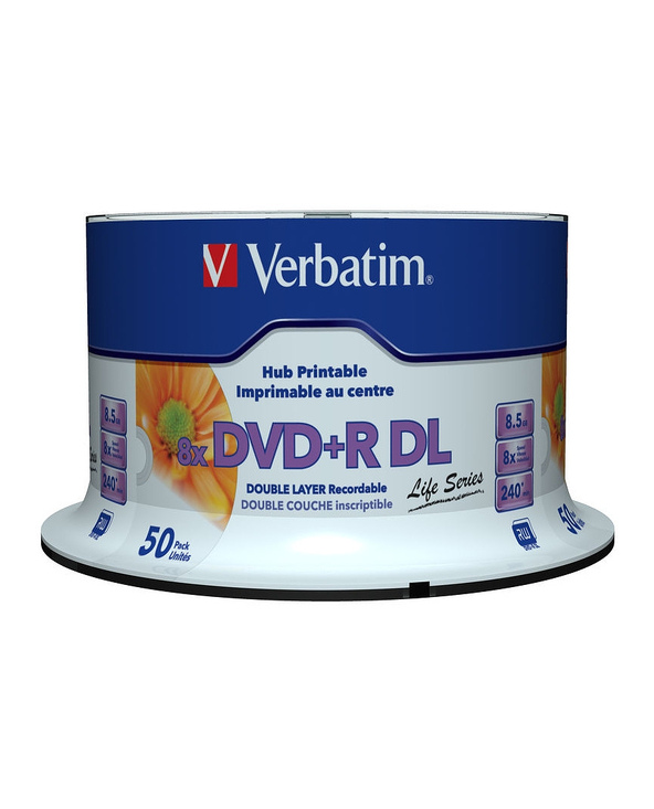 Verbatim 97693 DVD vierge 8,5 Go DVD+R DL 50 pièce(s)