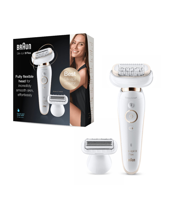 Braun Silk-épil 9 81688635 épilateur 40 pince(s) Blanc, Or Braun Silk-épil 9 81688635 épilateur 40 pince(s) Blanc, Or