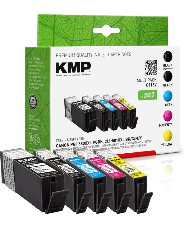 KMP 1576,0255 cartouche d'encre 4 pièce(s) Compatible Rendement extra (super) élevé Noir, Cyan, Magenta, Jaune