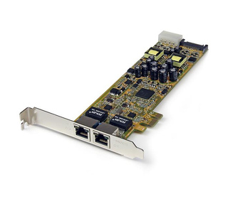 StarTech.com Carte Réseau PCI Express 2 ports Gigabit Ethernet RJ45 10/100/1000Mbps - POE/PSE