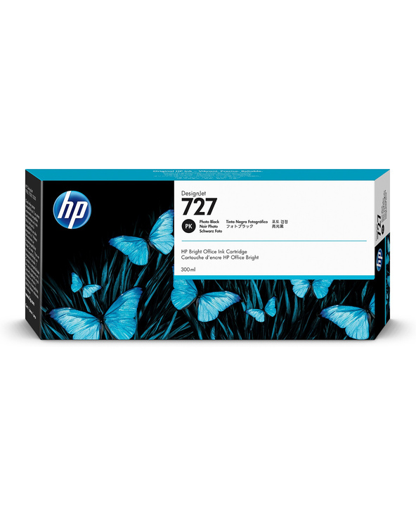 HP 727 cartouche d'encre DesignJet noire photo, 300 ml