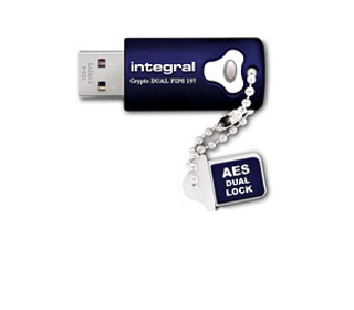 Integral 32GB Crypto Dual FIPS 197 Encrypted USB 3.0 lecteur USB flash 32 Go USB Type-A 3.2 Gen 1 (3.1 Gen 1) Bleu
