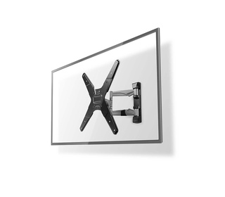 Nedis TVWM5530BK support pour téléviseur 106,7 cm (42") Argent, Noir