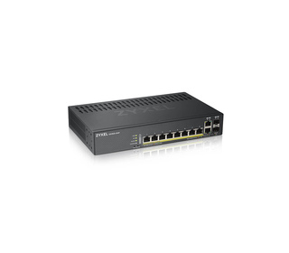 Zyxel GS1920-8HPV2 Géré Gigabit Ethernet (10/100/1000) Connexion Ethernet, supportant l'alimentation via ce port (PoE) Noir