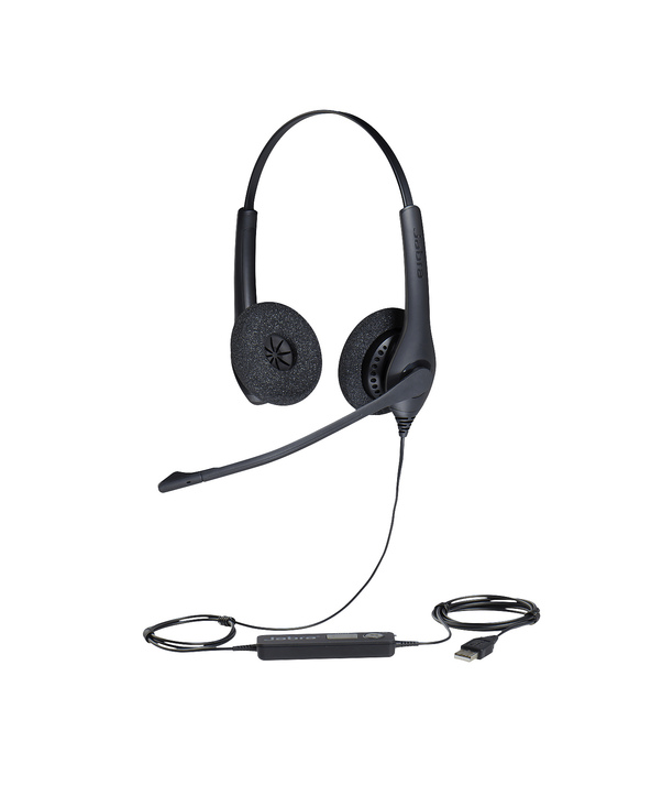 Jabra Biz 1500 Duo USB Casque Avec fil Arceau Bureau/Centre d'appels USB Type-A Bluetooth Noir
