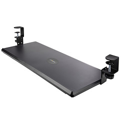 StarTech.com Support Clavier Coulissant Sous Bureau - Support Clavier Ergonomique à Pince en C - Tiroir Clavier Coulissant, Jusq