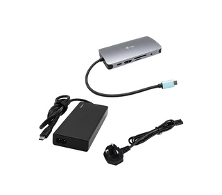 i-tec Metal USB-C Nano Dock HDMI/VGA with LAN + Universal Charger 77 W
