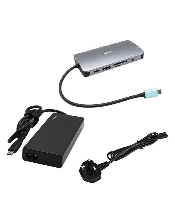 i-tec Metal USB-C Nano Dock HDMI/VGA with LAN + Universal Charger 77 W