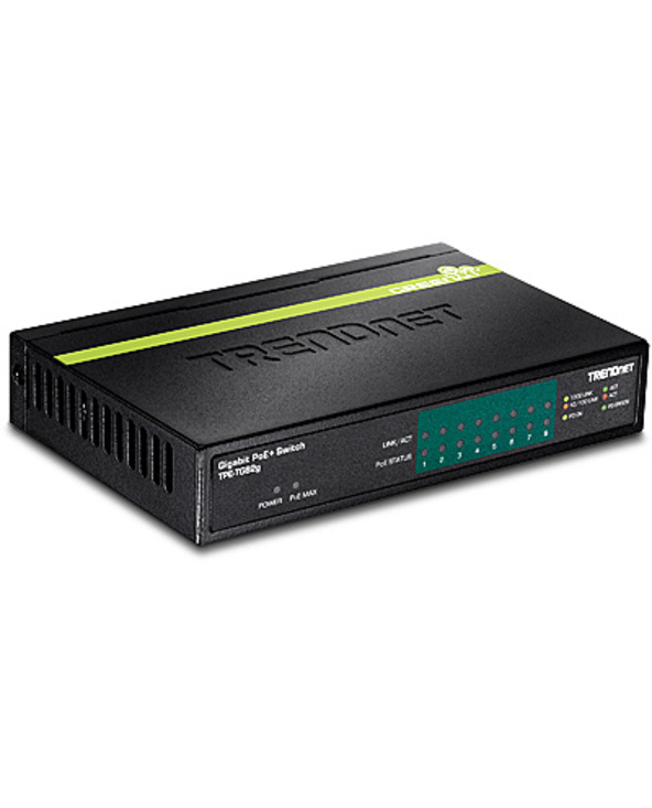 Trendnet TPE-TG82G commutateur réseau Non-géré Gigabit Ethernet (10/100/1000) Connexion Ethernet, supportant l'alimentation via 