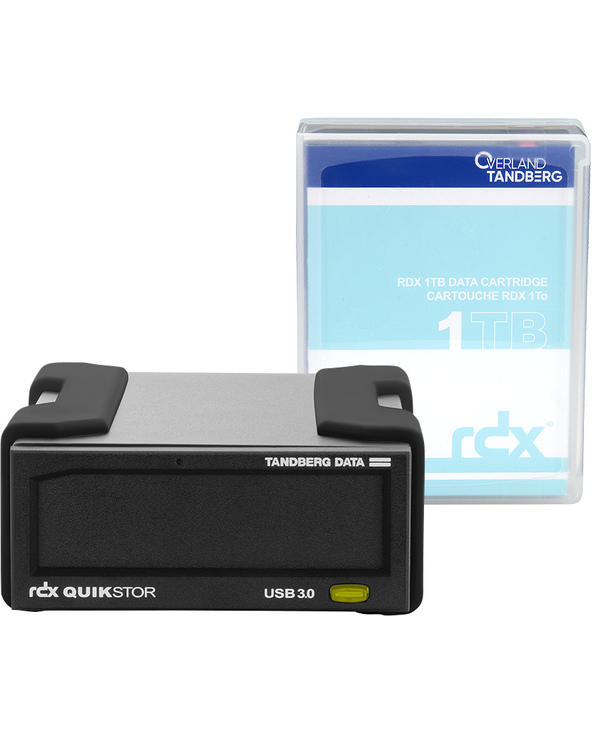 Overland-Tandberg Kit de lecteur RDX avec cassette de 1 To, externe, noir, USB3+