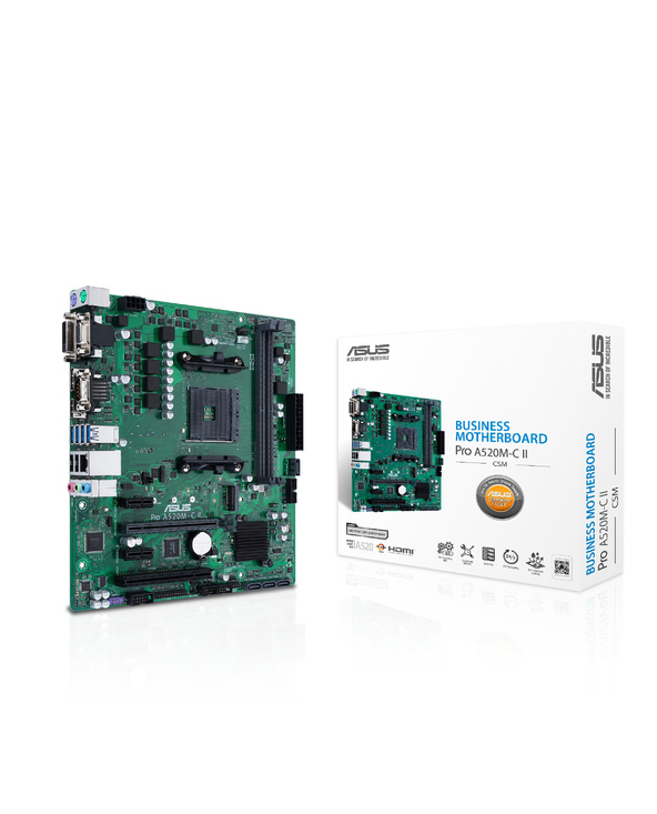 ASUS PRO A520M-C II/CSM AMD A520 Emplacement AM4 micro ATX