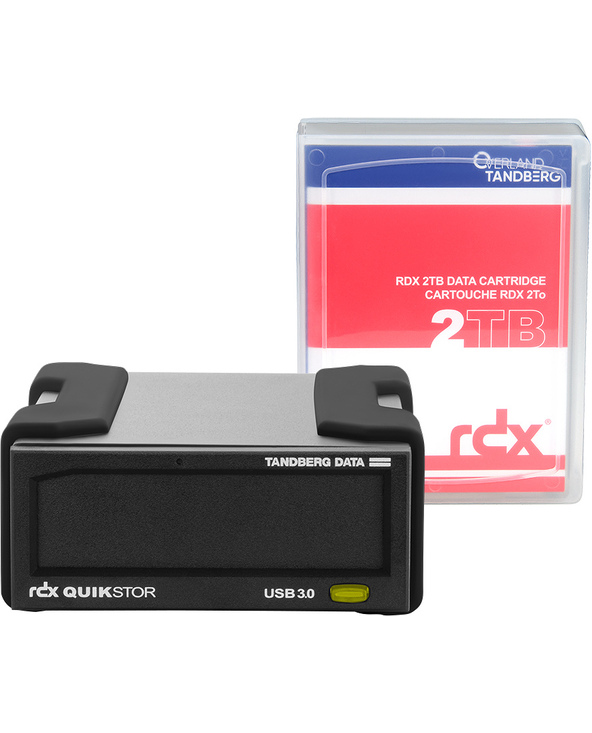 Overland-Tandberg Kit de lecteur RDX avec cassette de 2 To, externe, noir, USB3+