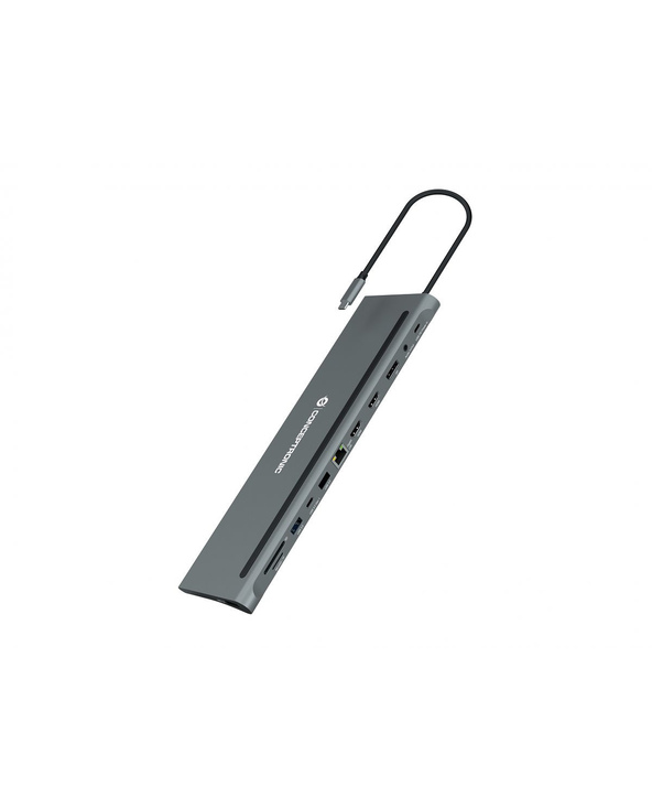 Conceptronic DONN17G station d'accueil Avec fil USB 3.2 Gen 1 (3.1 Gen 1) Type-C Gris