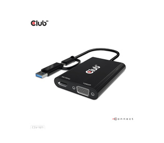 CLUB3D CSV-1611 adaptateur graphique USB 3840 x 2160 pixels Noir