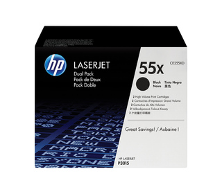 HP 55X pack de 2 toners noir grande capacité authentiques