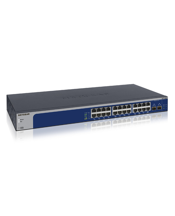 NETGEAR XS724EM Géré L2 10G Ethernet (100/1000/10000) 1U Bleu, Gris