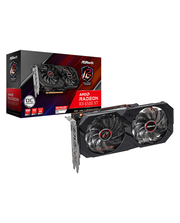 Asrock Phantom Gaming RX 6500 XT 4GB OC AMD Radeon RX 6500 XT 4 Go GDDR6