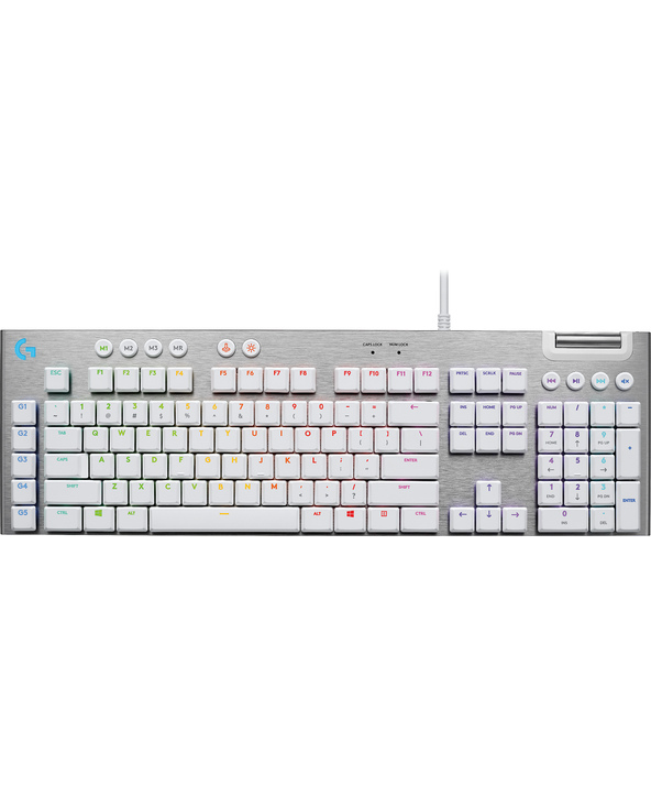 Logitech G G815 - Tactile - White clavier USB AZERTY Français Aluminium, Blanc