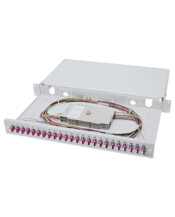 Digitus Boîtier d’épissure à fibre optique, 1 UH, équipé, LC, OM4