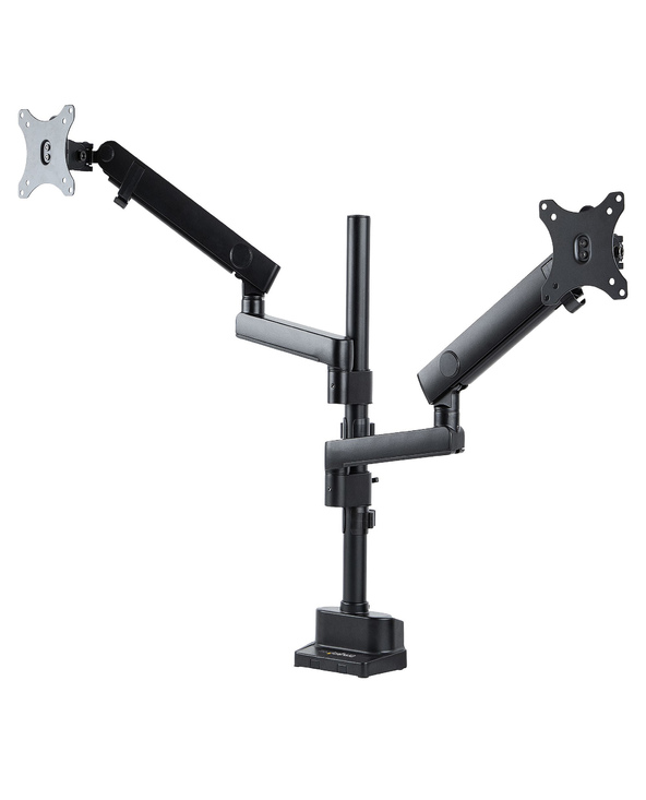 StarTech.com Support Double Écran PC - Bras Double Moniteur VESA - 32" 8kg - Empilables Verticalement - Porte 2 Écrans Hauteur R
