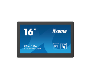 iiyama T1624MSC-B1 affichage de messages Écran plat interactif 39,6 cm (15.6") LCD 450 cd/m² Full HD Noir Écran tactile 24/7