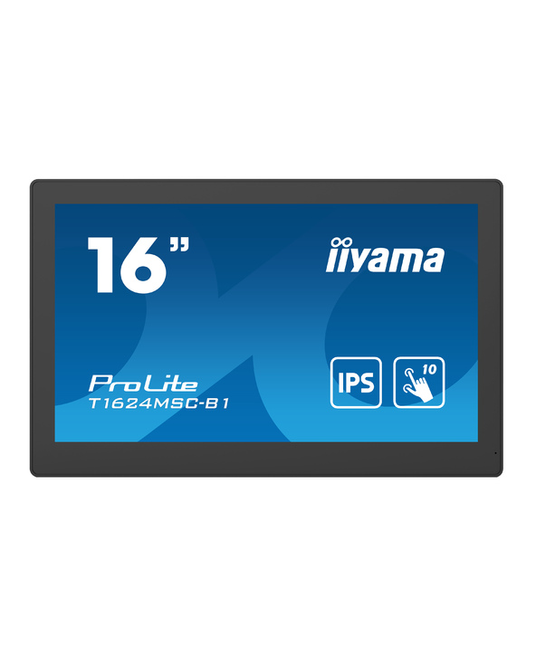 iiyama T1624MSC-B1 affichage de messages Écran plat interactif 39,6 cm (15.6") LCD 450 cd/m² Full HD Noir Écran tactile 24/7
