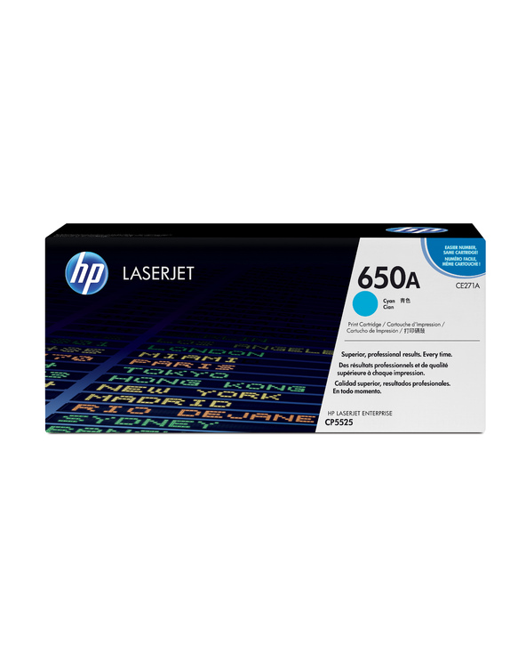 HP 650A toner LaserJet cyan authentique