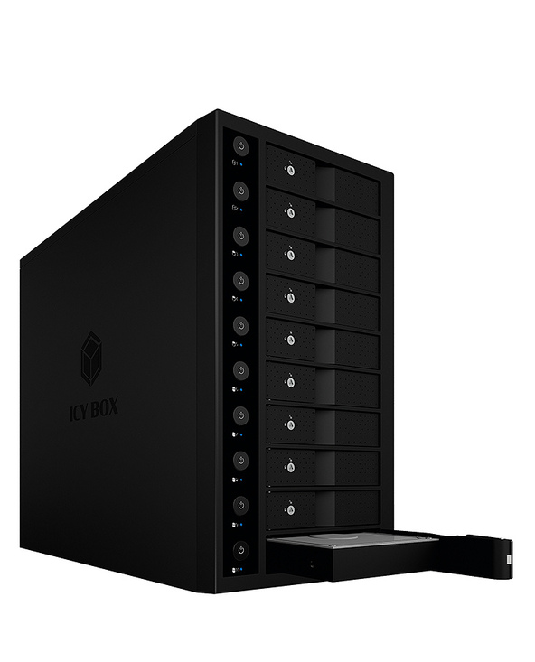 ICY BOX IB-3810-C31 Boîtier HDD Noir 3.5"