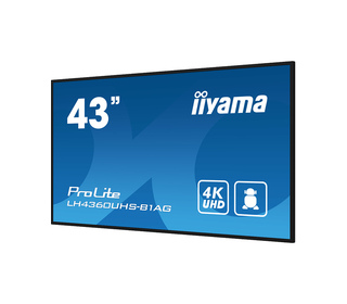 iiyama LH4360UHS-B1AG affichage de messages Carte A numérique 108 cm (42.5") LED Wifi 500 cd/m² 4K Ultra HD Noir Intégré dans le