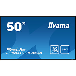 iiyama LH5041UHS-B2AG affichage de messages Écran plat de signalisation numérique 127 cm (50") LCD 500 cd/m² 4K Ultra HD Noir 24
