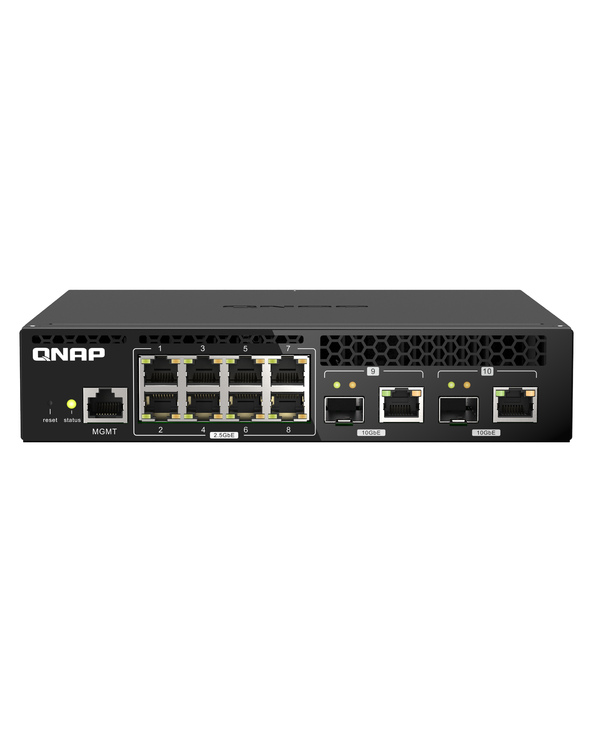 QNAP QSW-M2108R-2C commutateur réseau Géré L2 2.5G Ethernet (100/1000/2500) Connexion Ethernet, supportant l'alimentation via ce