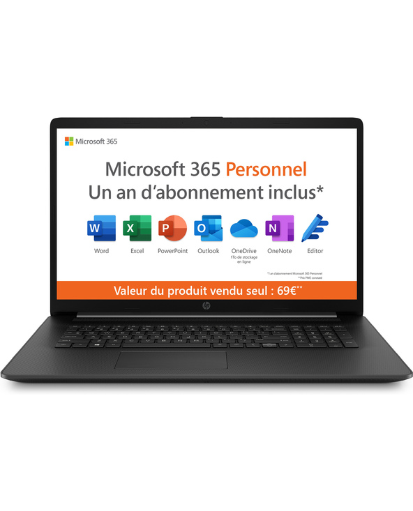 HP 17-CP0294NF 17.3" AMD Ryzen 7 16 Go Argent 512 Go