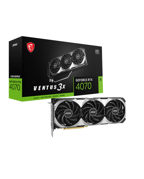 MSI VENTUS GEFORCE RTX 4070 3X E 12G OC carte graphique NVIDIA 12 Go GDDR6X