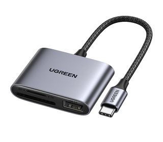 Ugreen 80798 lecteur de carte mémoire USB 3.2 Gen 1 (3.1 Gen 1) Type-C Gris