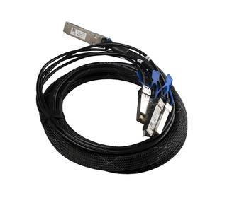 Mikrotik XQ+BC0003-XS+ câble InfiniBand et à fibres optiques 3 m QSFP28 4x SFP28 Noir, Chrome