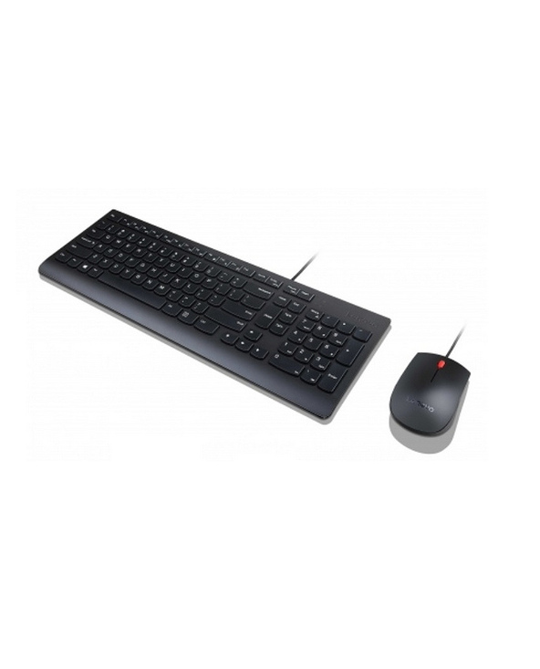 Lenovo Essential clavier Souris incluse USB Belge, Anglais Noir