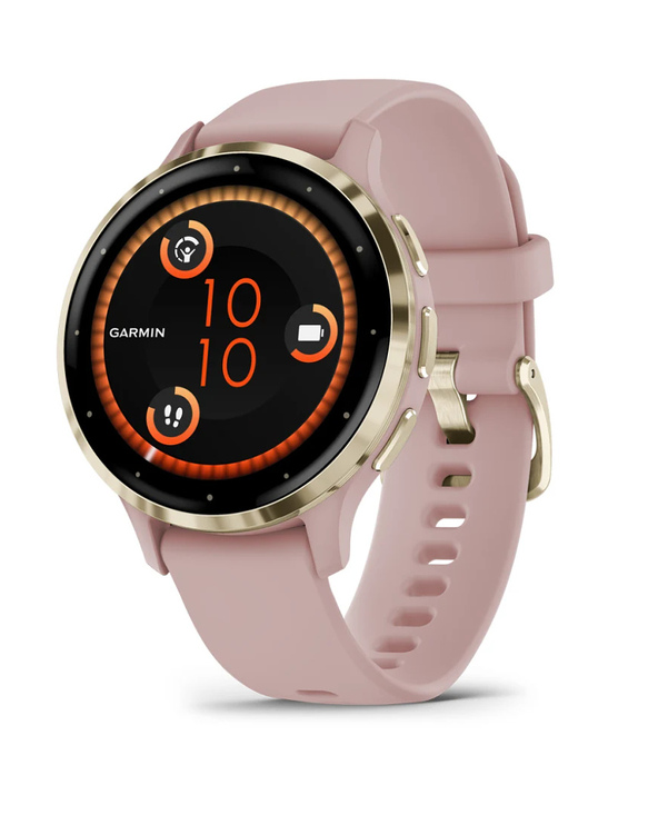 Garmin Venu 3S 3,05 cm (1.2") AMOLED Numérique 390 x 390 pixels Écran tactile Or, Rose Wifi GPS (satellite)