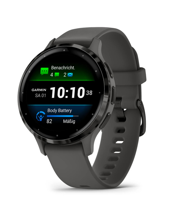 Garmin Venu 3S 3,05 cm (1.2") AMOLED Numérique 390 x 390 pixels Écran tactile Gris Wifi GPS (satellite)