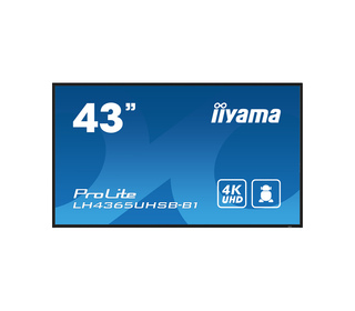 iiyama LH4365UHSB-B1 affichage de messages En forme de kiosk 108 cm (42.5") LED Wifi 800 cd/m² 4K Ultra HD Noir Intégré dans le 