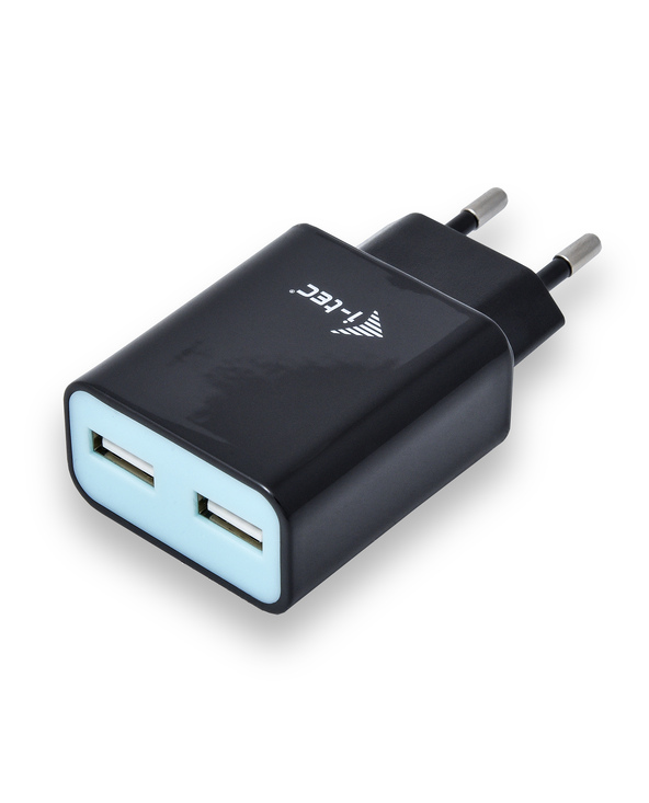 i-tec CHARGER2A4B chargeur d'appareils mobiles Téléphone portable Noir Secteur Intérieure