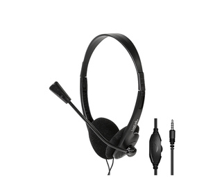 LogiLink HS0055 écouteur/casque Avec fil Arceau Musique/Quotidien Noir