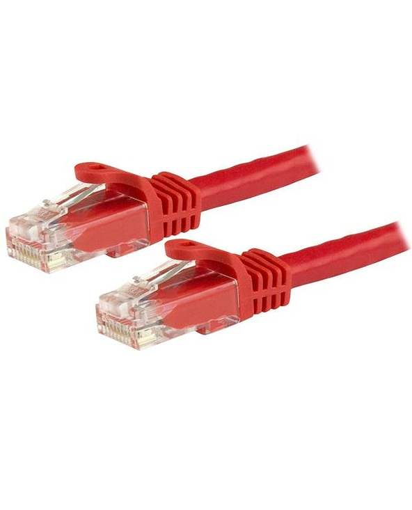 StarTech.com Câble réseau Cat6 Gigabit UTP sans crochet de 3m - Cordon Ethernet RJ45 anti-accroc - M/M - Rouge