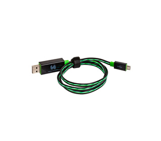 RealPower USB A/Micro-USB B 0.75m câble USB 0,75 m USB 2.0 Noir, Vert