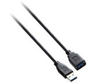 V7 Câble d'extension USB 3.0 A femelle vers USB 3.0 A mâle, noir 3m 10ft