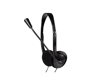 LogiLink HS0052 écouteur/casque Avec fil Arceau Bureau/Centre d'appels Noir