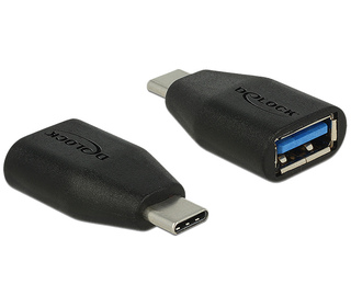 DeLOCK 65519 changeur de genre de câble USB 3.1 Gen 2 Type-C USB 3.1 Gen 2 Type-A Noir