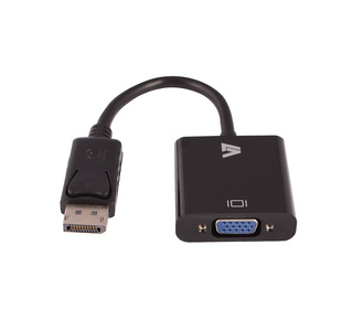 V7 Adaptateur vidéo DisplayPort mâle vers VGA femelle, noir