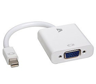 V7 Adaptateur vidéo Mini-DisplayPort mâle vers VGA femelle, blanc