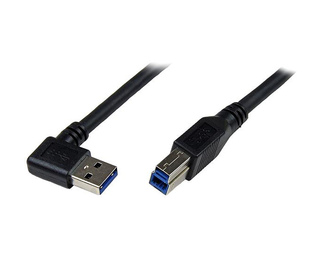 StarTech.com Câble USB 3.0 SuperSpeed A vers B coudé à angle droit 1 m - M/M - Noir